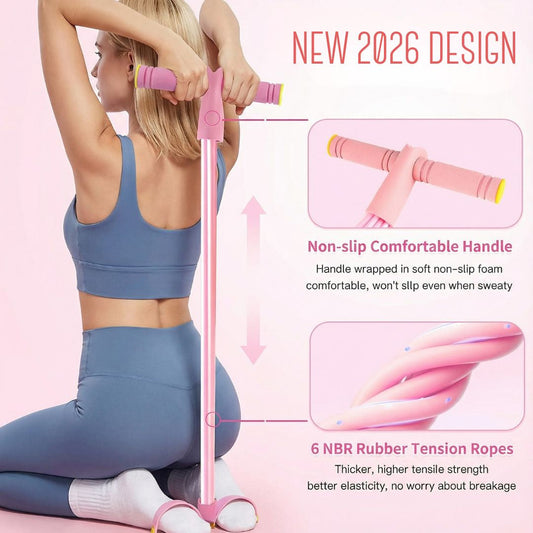 Pedal Resistance Band with Handles for Home Workouts