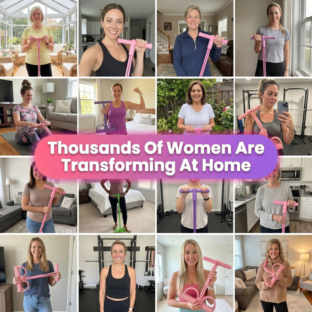 Pedal Resistance Band with Handles for Home Workouts