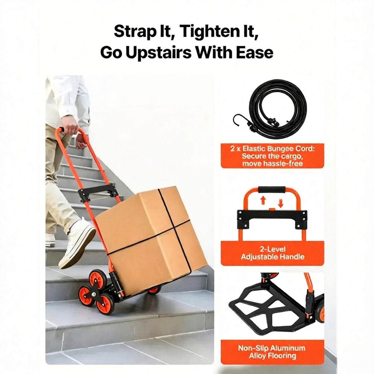 Foldable Stair Climbing Hand Truck – Compact Moving Cart