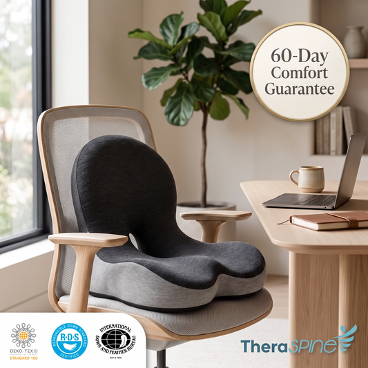Ergonomic Full-Back Seat Cushion for Office, Home & Travel