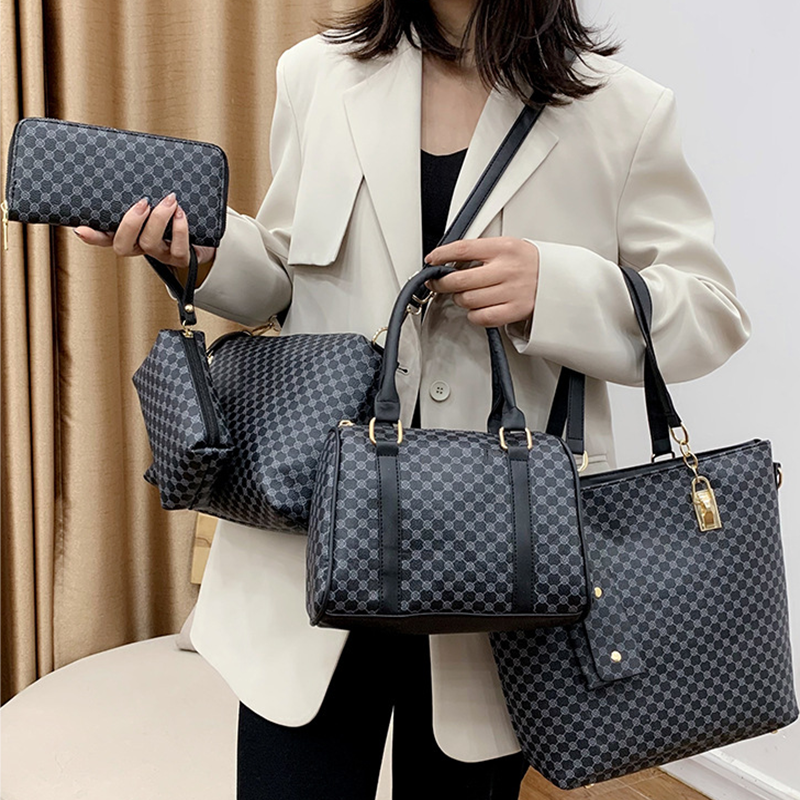 Women's 6-Piece PU Leather Handbag Set