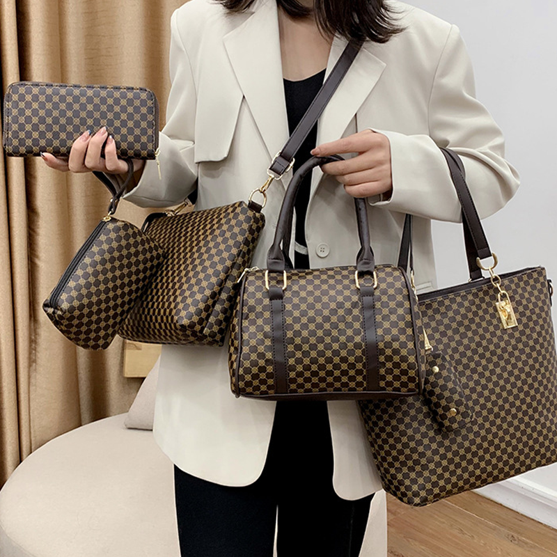 Women's 6-Piece PU Leather Handbag Set