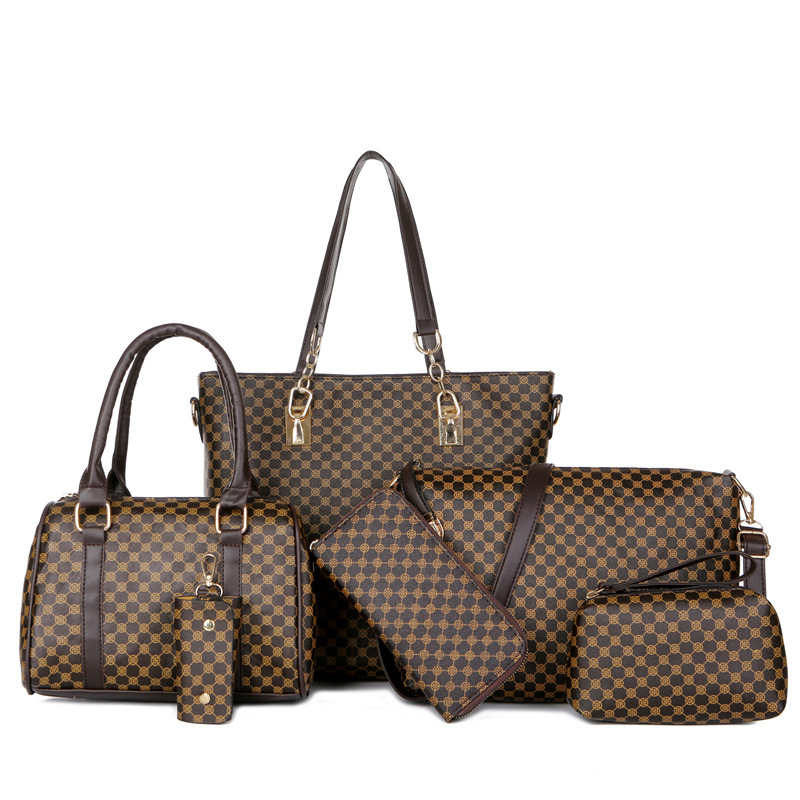 Women's 6-Piece PU Leather Handbag Set